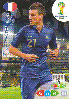 Laurent Koscielny France Panini 2014 World Cup #160